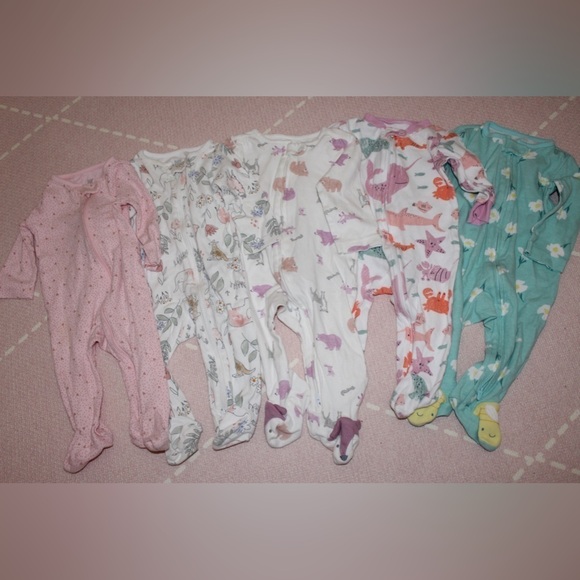 Carter's Other - Just One You by Carters 6 Months Footed Onesie Lot of 5 Bundle